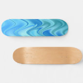 Skateboard Abstrait bleu ondulé (Horz)