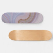 Skateboard Abstrait Blue Swirl. Patinage gris clair (Horz)