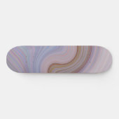 Skateboard Abstrait Blue Swirl. Patinage gris clair (Horz)