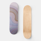 Skateboard Abstrait Blue Swirl. Patinage gris clair (Recto)