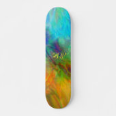 Skateboard Abstrait Coloré (Devant)