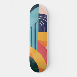 Skateboard Abstrait coloré avec motifs de ligne