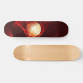 Skateboard Abstrait Crème rouge moderne Imaginaire Fractal Ar (Horz)