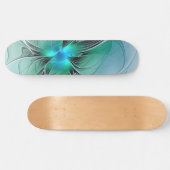 Skateboard Abstrait De Bleu, Art Fractal Moderne (Horz)
