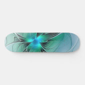 Skateboard Abstrait De Bleu, Art Fractal Moderne (Horz)
