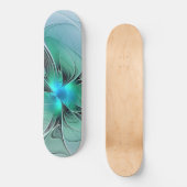 Skateboard Abstrait De Bleu, Art Fractal Moderne (Recto)