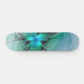 Skateboard Abstrait De Bleu, Art Fractal Moderne (Horz)