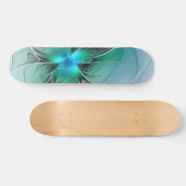 Skateboard Abstrait De Bleu, Art Fractal Moderne (Horz)