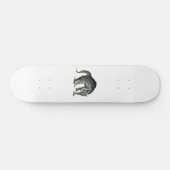 Skateboard abstrait de chat effrayé (Horz)