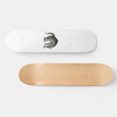 Skateboard abstrait de chat effrayé (Horz)