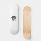 Skateboard abstrait de chat effrayé (Recto)