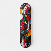 Skateboard Abstrait dynamique - Expressionniste géométrique g (Devant)
