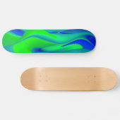 Skateboard Abstrait en bleu vert (Horz)