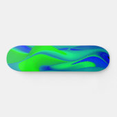 Skateboard Abstrait en bleu vert (Horz)