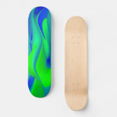 Skateboard Abstrait en bleu vert (Recto)