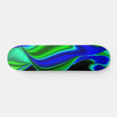 Skateboard Abstrait en bleu vert (Horz)