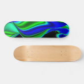 Skateboard Abstrait en bleu vert (Horz)