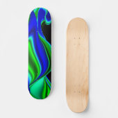 Skateboard Abstrait en bleu vert (Recto)