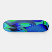Skateboard Abstrait en vert et bleu (Horz)