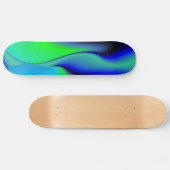 Skateboard Abstrait en vert et bleu (Horz)