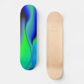 Skateboard Abstrait en vert et bleu (Recto)