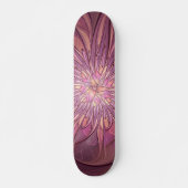 Skateboard Abstrait Floral Fractal Art Berry couleurs (Devant)