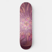 Skateboard Abstrait Floral Fractal Art Berry couleurs (Recto)