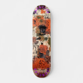Skateboard Abstrait Inspiré des graffitis abstraits tons terr (Devant)