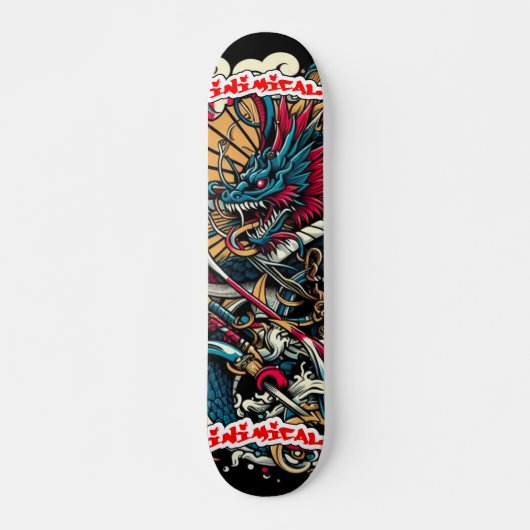 Skateboard Abstrait japonais inimical (Devant)