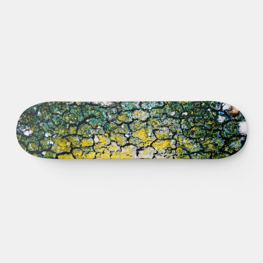 Skateboard Abstrait jaune et vert (Horz)