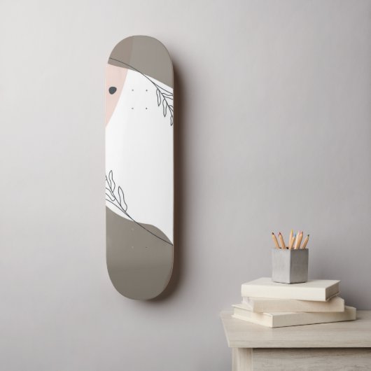 Skateboard Abstrait Minimaliste Bohème (Art mural)