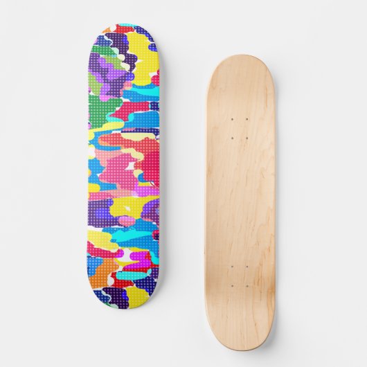 Skateboard Abstrait multicolore (Recto)
