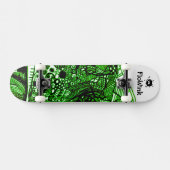 Skateboard Abstrait noir vert (Horz)