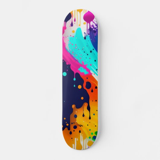 Skateboard Abstrait Paint Drip (Recto)