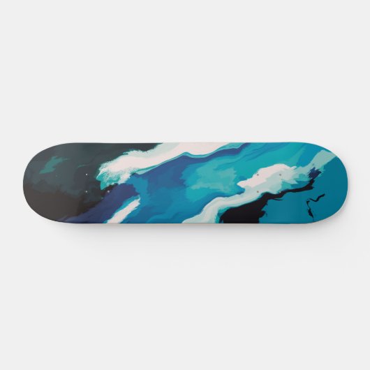 Skateboard Abstrait Pastel Paint Lagoon Edition (Horz)