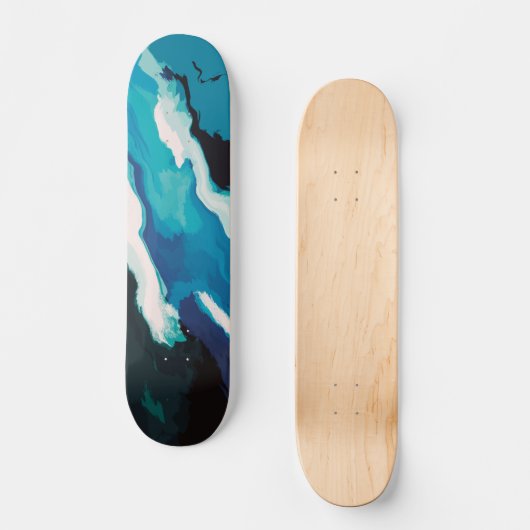 Skateboard Abstrait Pastel Paint Lagoon Edition (Recto)