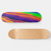 Skateboard Abstrait Rainbow Holographic Iridescente Motif (Horz)