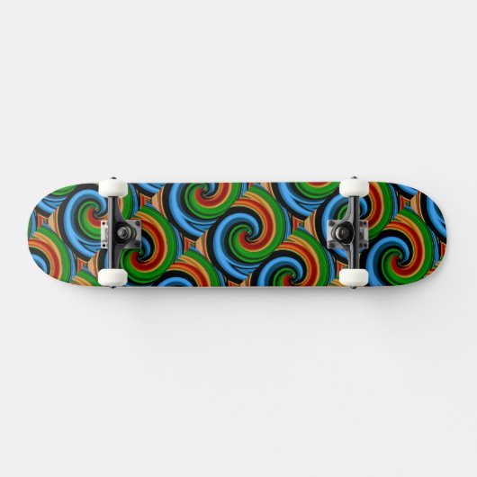Skateboard Abstrait Rainbow Swirls (Horz)