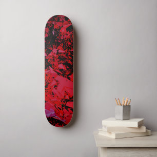 Skateboard Abstrait Red Shatter