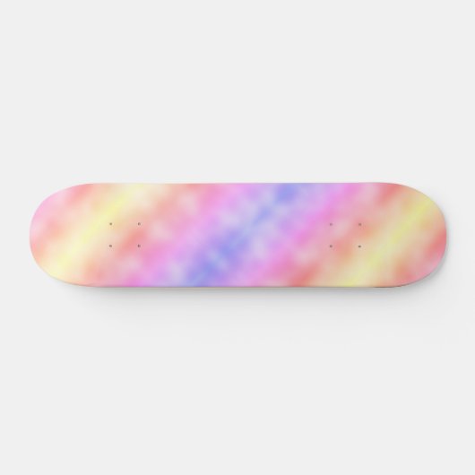 Skateboard Abstrait rose jaune et violet (Horz)