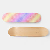 Skateboard Abstrait rose jaune et violet (Horz)