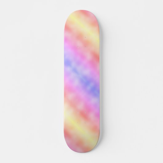 Skateboard Abstrait rose jaune et violet (Devant)