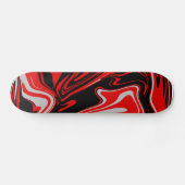 Skateboard Abstrait rouge et noir (Horz)