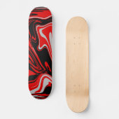 Skateboard Abstrait rouge et noir (Recto)