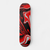 Skateboard Abstrait rouge et noir (Recto)