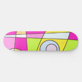 Skateboard Abstrait surf Bright Pink Green Bubblegum (Horz)