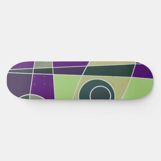Skateboard Abstrait surf vert pourpre (Horz)