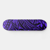 Skateboard Abstrait Tribal Noir Et Violet (Horz)