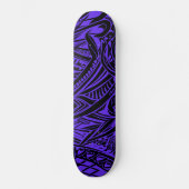 Skateboard Abstrait Tribal Noir Et Violet (Recto)