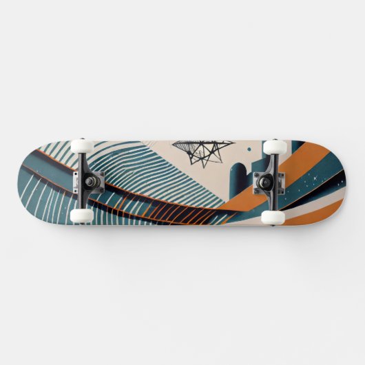 Skateboard Abstrait urbain avec étoile (Horz)